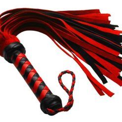 Short Suede Flogger Black Red