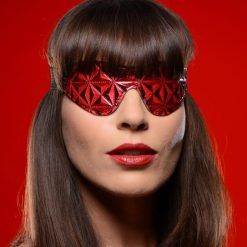 Crimson Full Blackout Embossed Blindfold