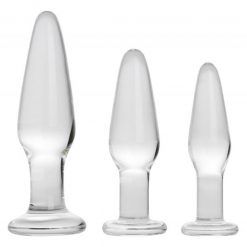Prism Dosha 3 Piece Glass Anal Plug Kit