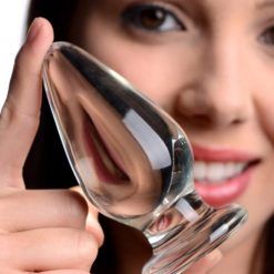 Ember Weighted Tapered Anal Plug Glass Clear