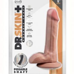 Dr Skin Plus Posable Dildo 6 Caramel
