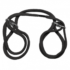 Japanese Style Bondage Cotton Wrist or Ankle Cuffs Black