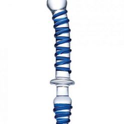Glas 10 Inches Mr. Swirly Double Ended Glass Dildo & Butt Plug