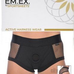 Em Ex Fit Harness Fishnet Lg Black