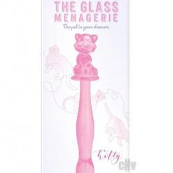 Glass Menage Kitty Dildo Pink