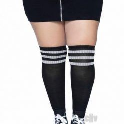 Over The Knee Athl Socks 1x/2x Blk/wht