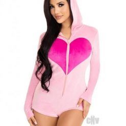 Sweetheart Bear Romper Sm Pnk