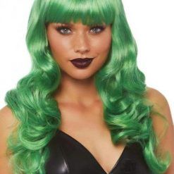 Misfit Long Wavy Bang Wig O/s Green
