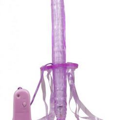 Double Fuk Vibrating Dong Strap On 13 Inch Purple