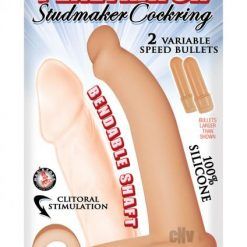 Dbl Pen Studmaker Cockring Flesh