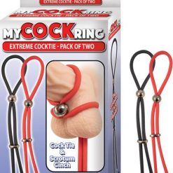 My Cockring Extreme Cocktie 2 Pack Black & Red
