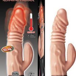 Natural Realskin Hot Cock Rotating Thruster Vibrator