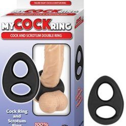 My Cockring Cock & Scrotum Double Ring Black