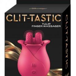 Clit Tastic Tulip Finger Massager Red