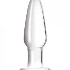 Crystal Glass Tapered Plug Small Clear