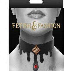 Fetish Fashion Elvira Collar Blk/gld