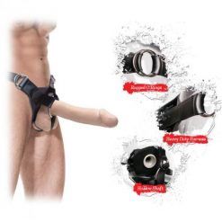 Fetish Fantasy Extreme Hollow Strap On Dong Beige 12 Inches