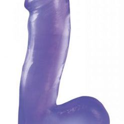 Basix Rubber Works 6.5 inches Purple Dong Suction Cup