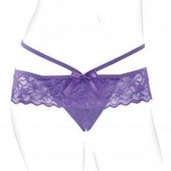 Fantasy For Her Crotchless Panty Thrill-Her O/S Purple
