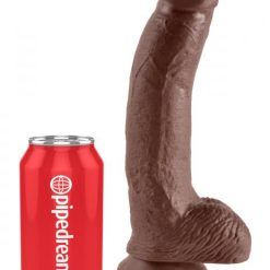 King Cock 9 Inches Cock Balls Brown
