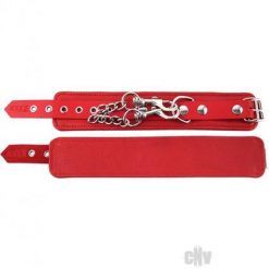 Rouge Plain Wrist Cuffs Red