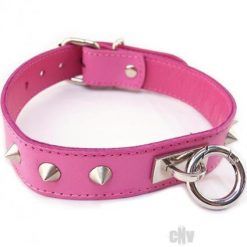Rouge O Ring Studded Collar Pink