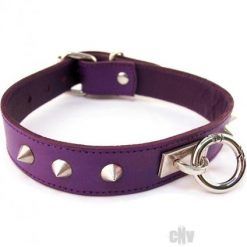 Rouge O Ring Studded Collar Purple