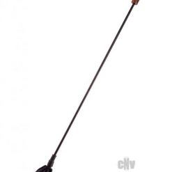 Rouge Leather Riding Crop Wood Handle Black