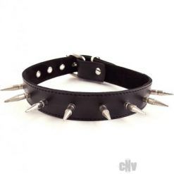 Rouge Spiked Collar with 1 inch Spikes Black