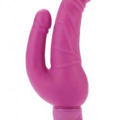 Bendie Power Stud Over & Under Double Vibrating Dildo Waterproof - Pink