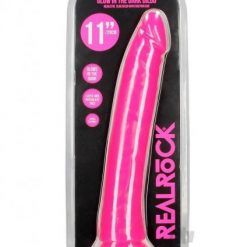 Realrock Slim Dildo 11 Gitd Pink