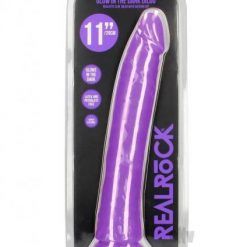 Realrock Slim Dildo 11 Gitd Purple