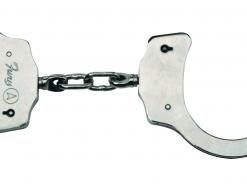Nickel Coated Steel Handcuffs With Double Lock Silver