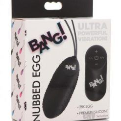 Bang 28x Nubbed Silicone Egg Black
