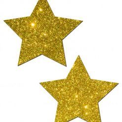 Gold Glitter Rock Star Pasties O/S