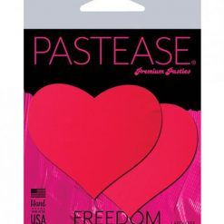 Pastease Basic Heart Black Light Reactive - Neon Red O/s