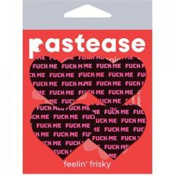Pastease Petites Fuck Me Hearts - Black/pink O/s