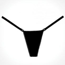 Adore Between The Cheats Velvet  Panty Black O/S