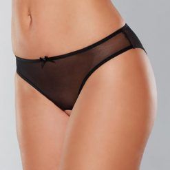 Adore Wild Nite Mesh Open Back Panty Black O/s