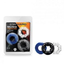 Stay Hard Triple Stretch Cock Rings - Pack Of 3