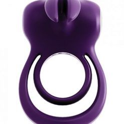 Thunder Rechargeable Vibrating Dual Ring Deep Purple