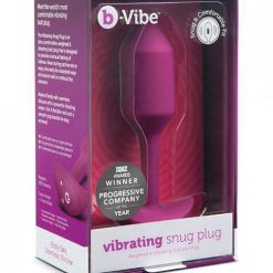 B-vibe Vibrating Weighted Snug Plug M - 112 G Rose