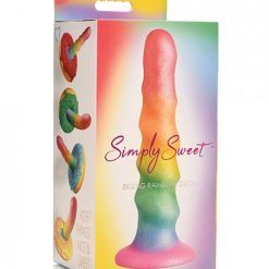 Curve Toys Simply Sweet 6.5"Zigzag Rainbow Dildo