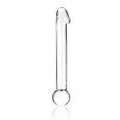 Glas 7 inches Realistic Head Glass Dildo Clear