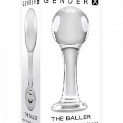 Gender X The Baller  Glass Plug - Clear