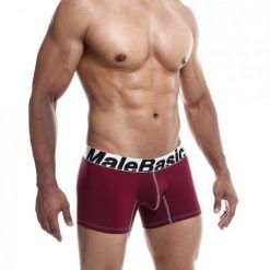 Male Basics Performance Boxer Burgundy Sm