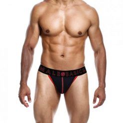 Male Basics Neon Thong Red Lg