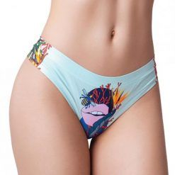 mememe Botanic Panic Lips Printed Thong Lg