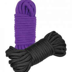 Plesur Cotton Shibari Bondage Rope 2 Pack - Black/purple