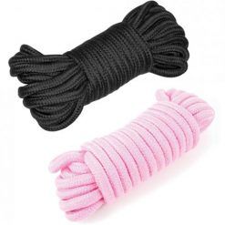 Plesur Cotton Shibari Bondage Rope 2 Pack - Black/pink